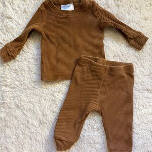 Mebie Baby Ribbed Two-Piece Baby Set